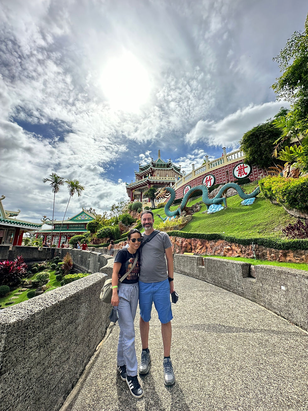 Kevin and me posing on the way to the Taoist Temple