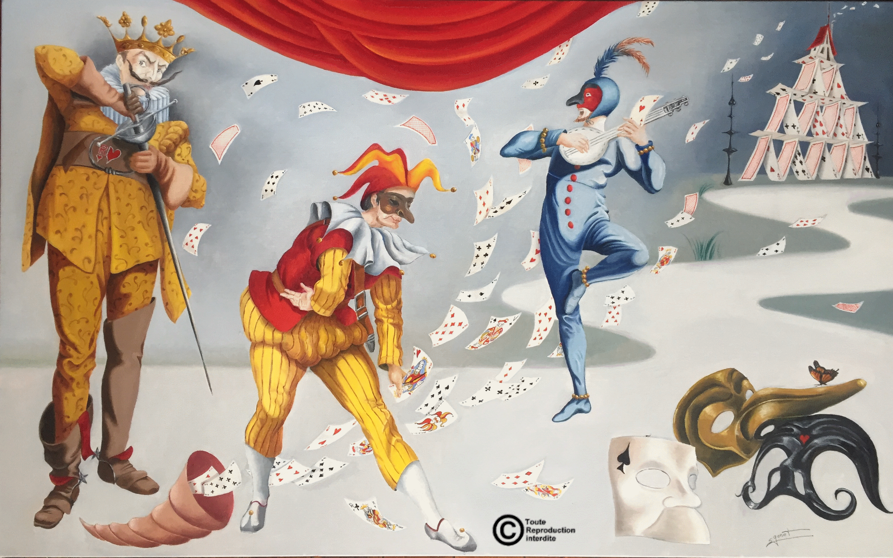 Commedia de'll Carte ( 130 x 81 )