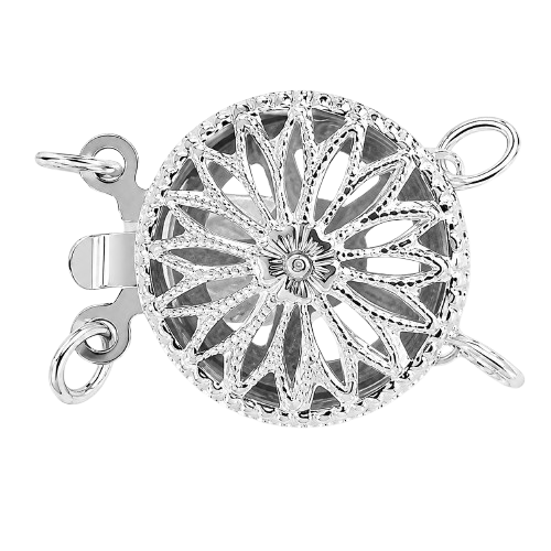 Thumbnail: Base Metal Silver Plated Tongue Clasps