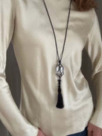 Tassel Necklace | Crystal