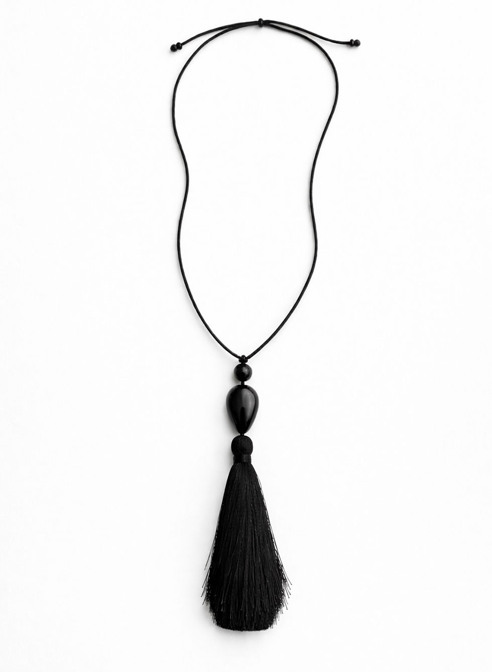 Thumbnail: Tassel Necklace • Black Onyx 