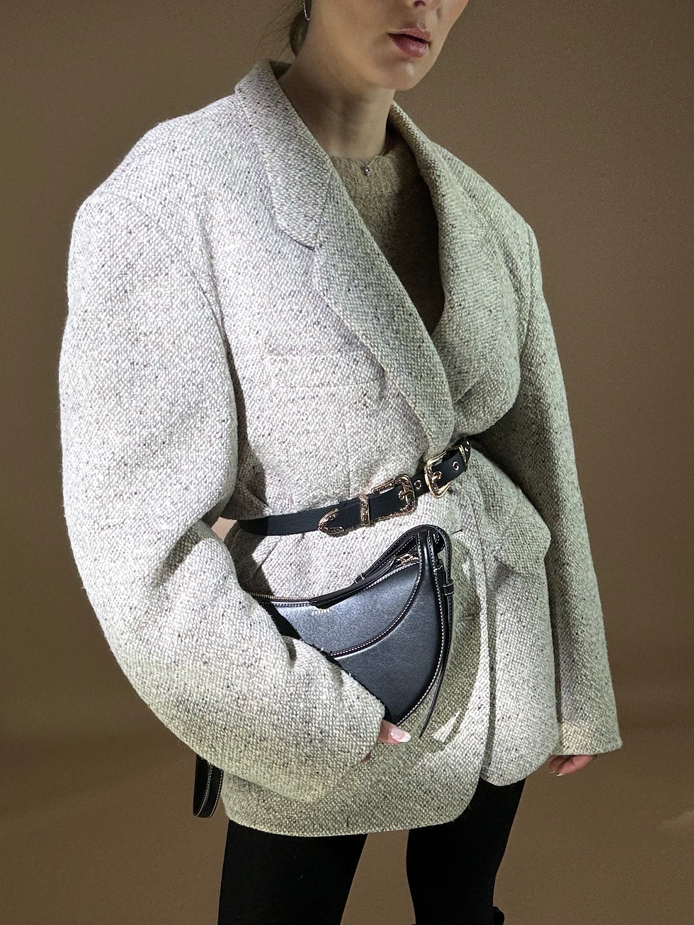Thumbnail: Oversize Vintage Wool Tweed Jacket
