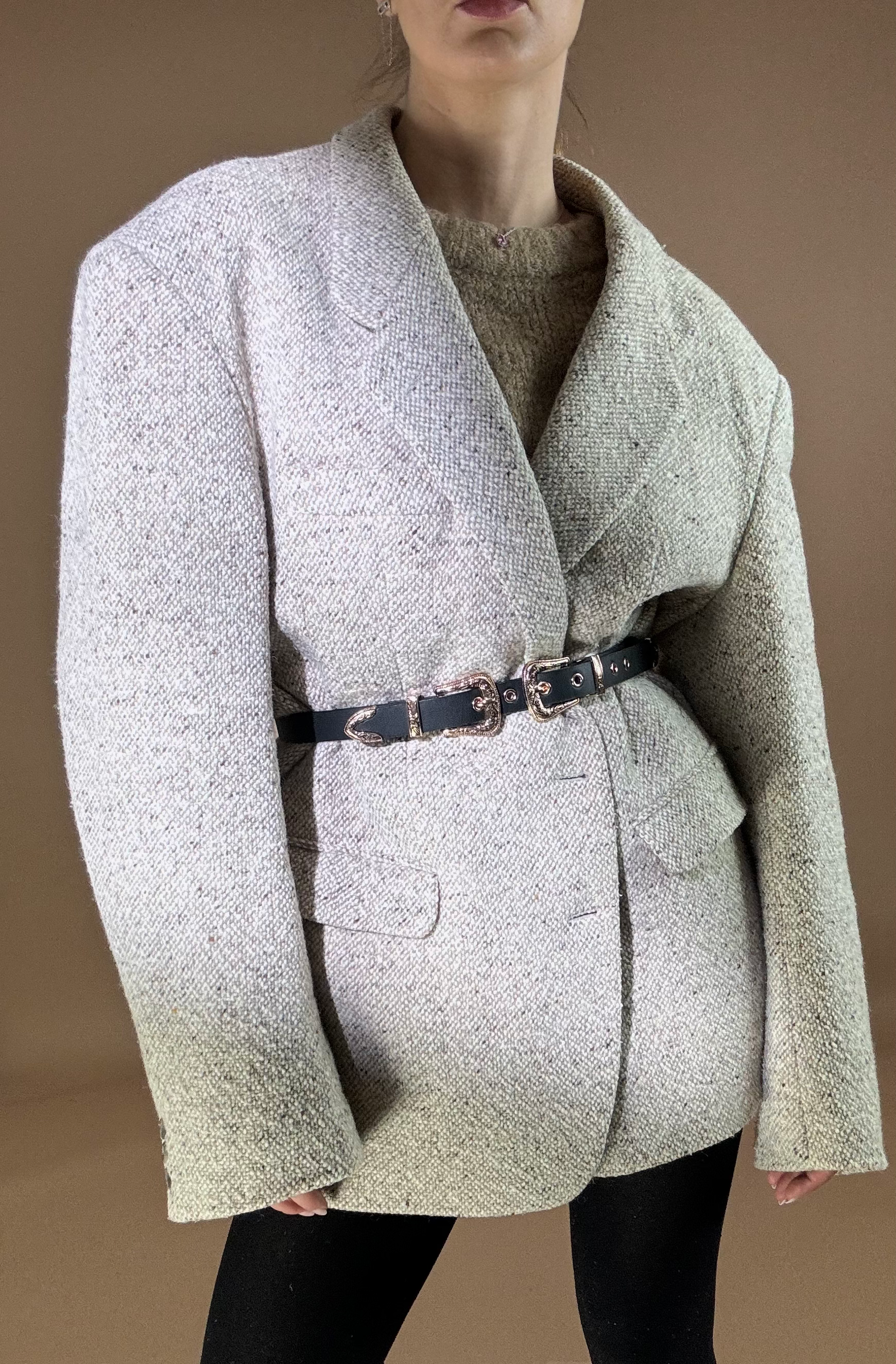 Oversize Vintage Wool Tweed Jacket