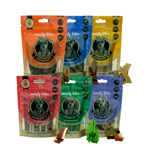Mini Bones Cuthbert treat pouch 120g