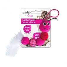 AFP Cat modern cat feather snake Pink