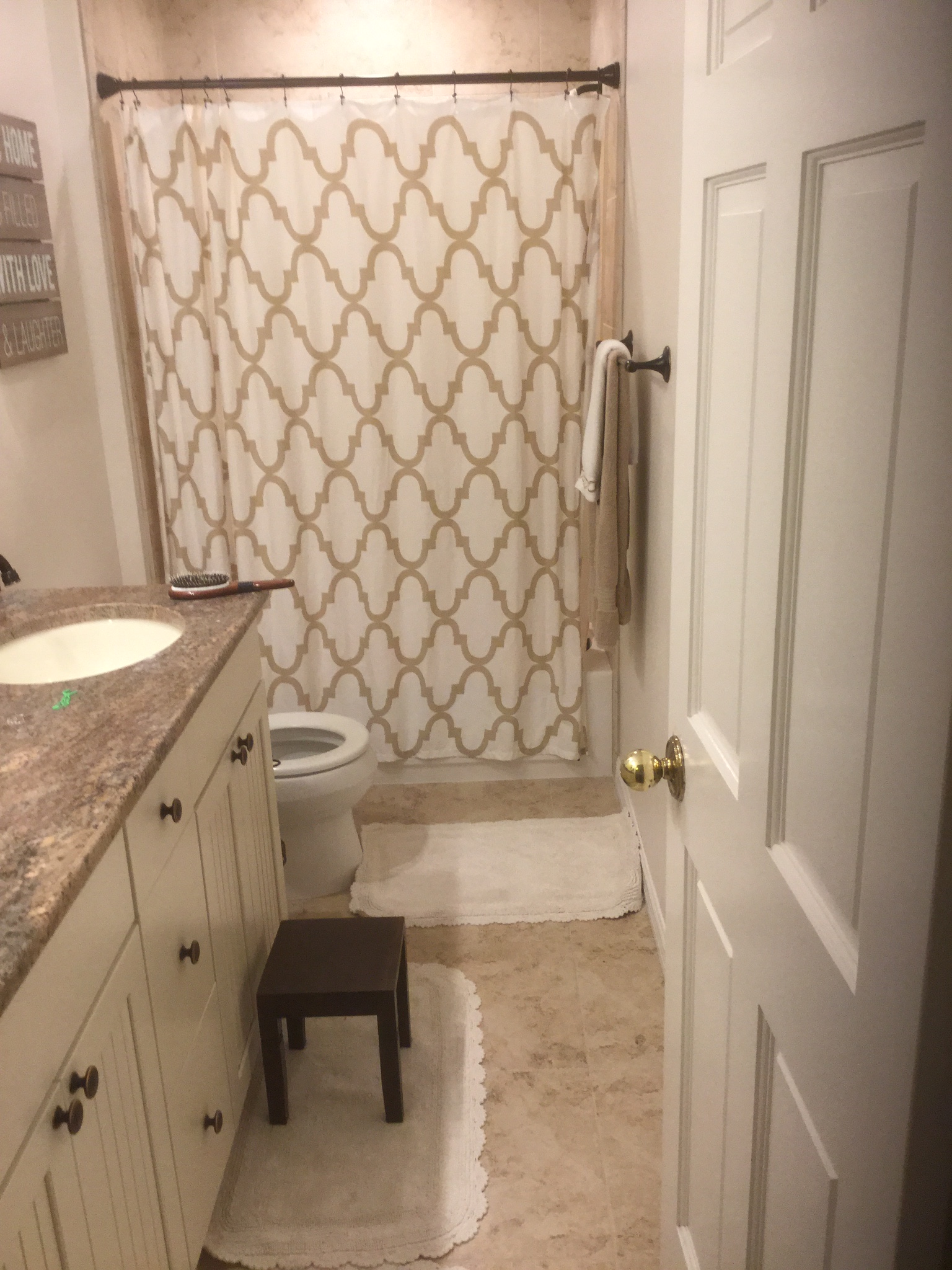 Bathroom Wall Removed/Double Vanity