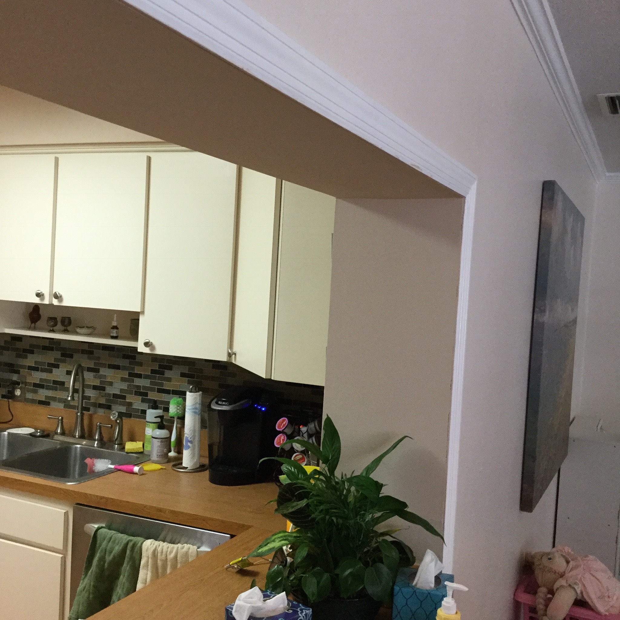 old cabinets/bar area