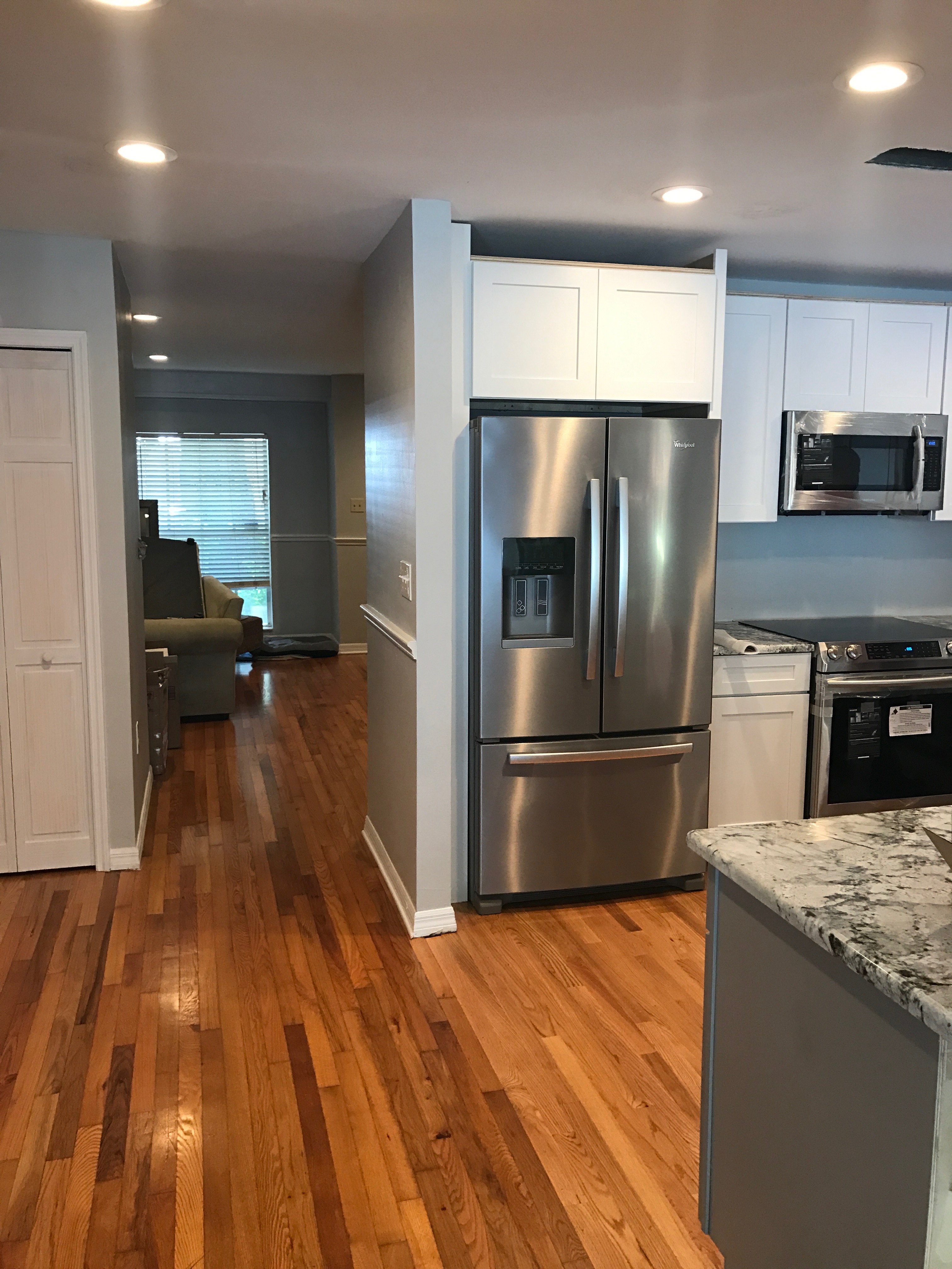 kitchen with hall wall removed