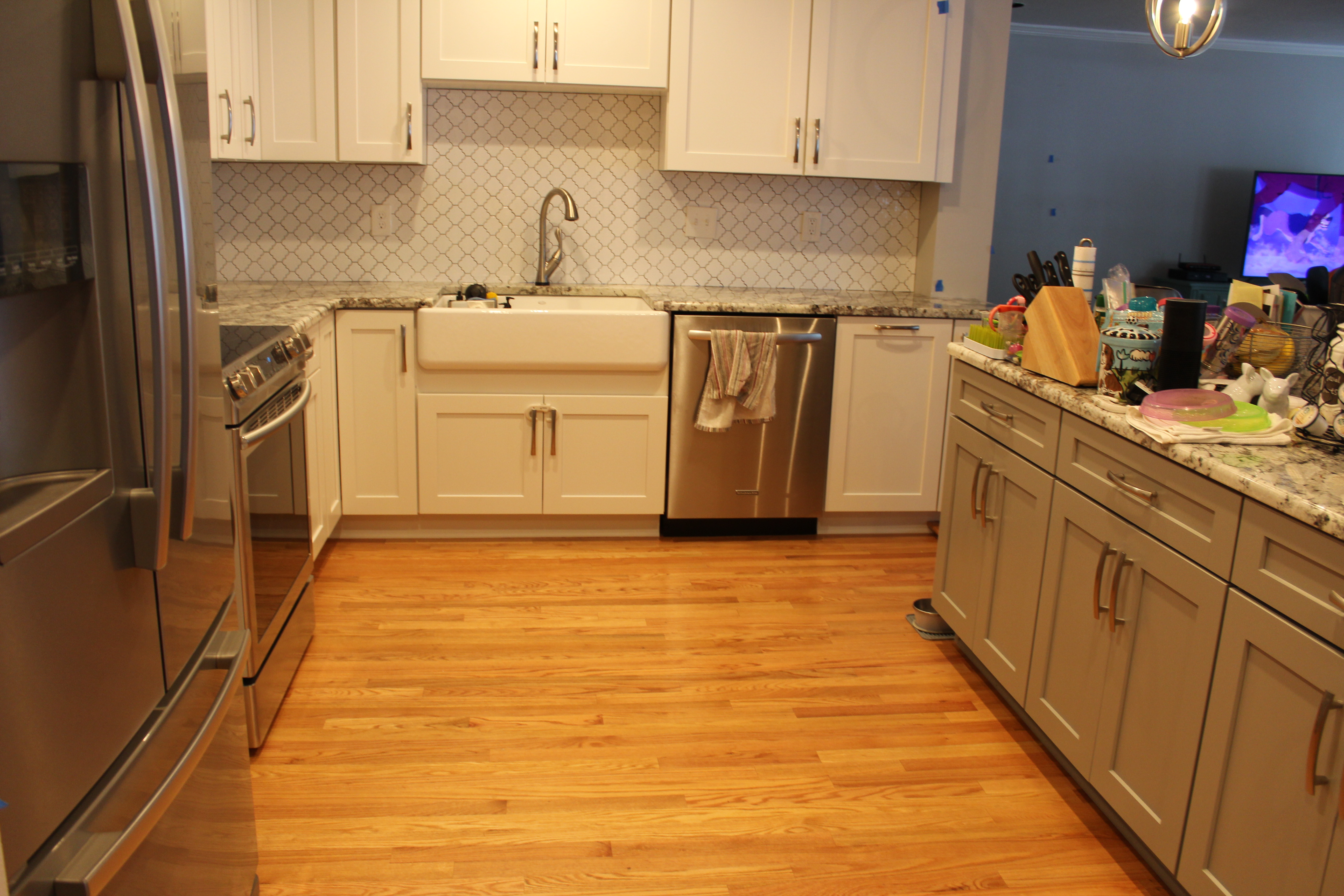 new cabinets/island