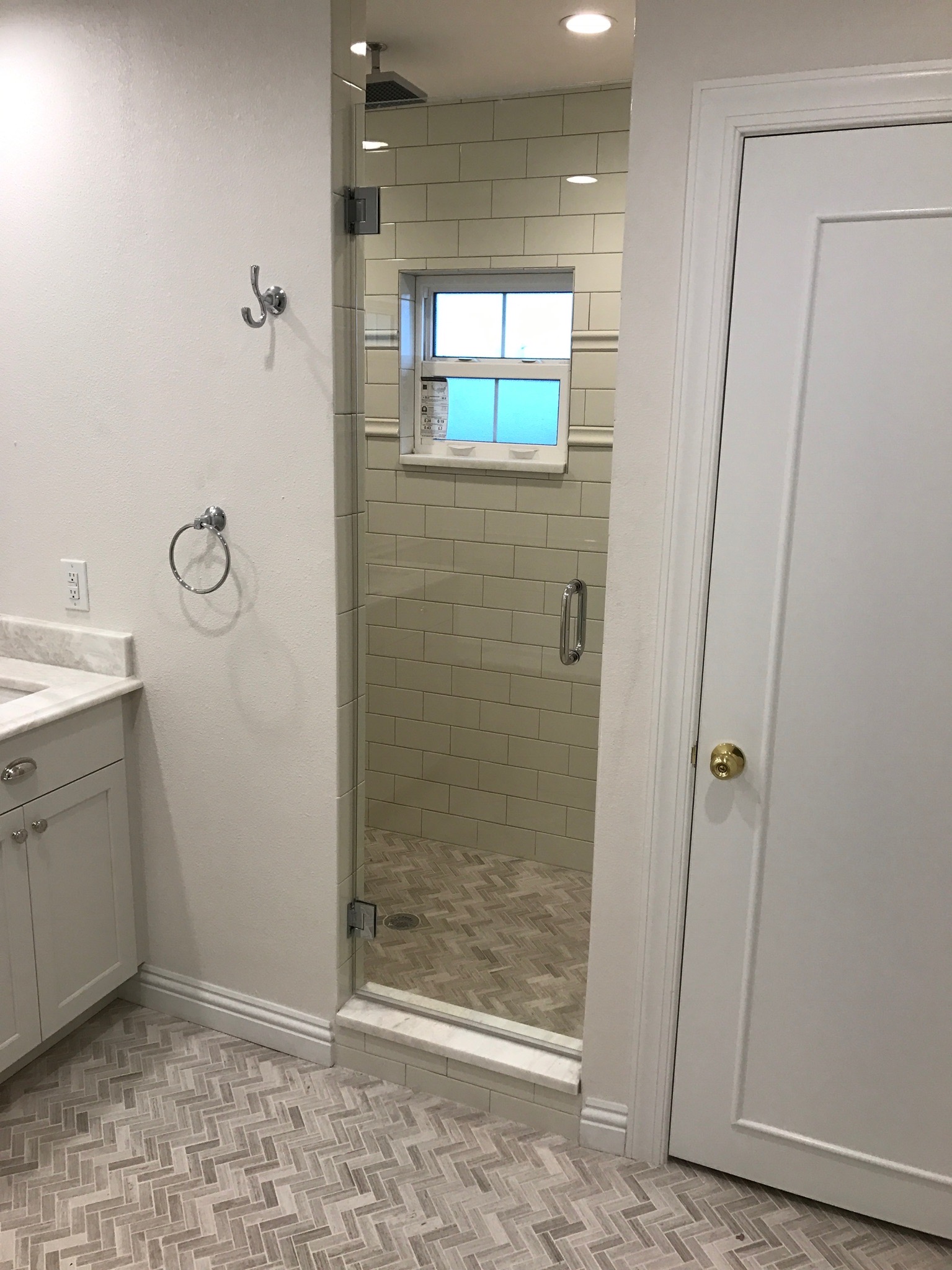 glass door installed