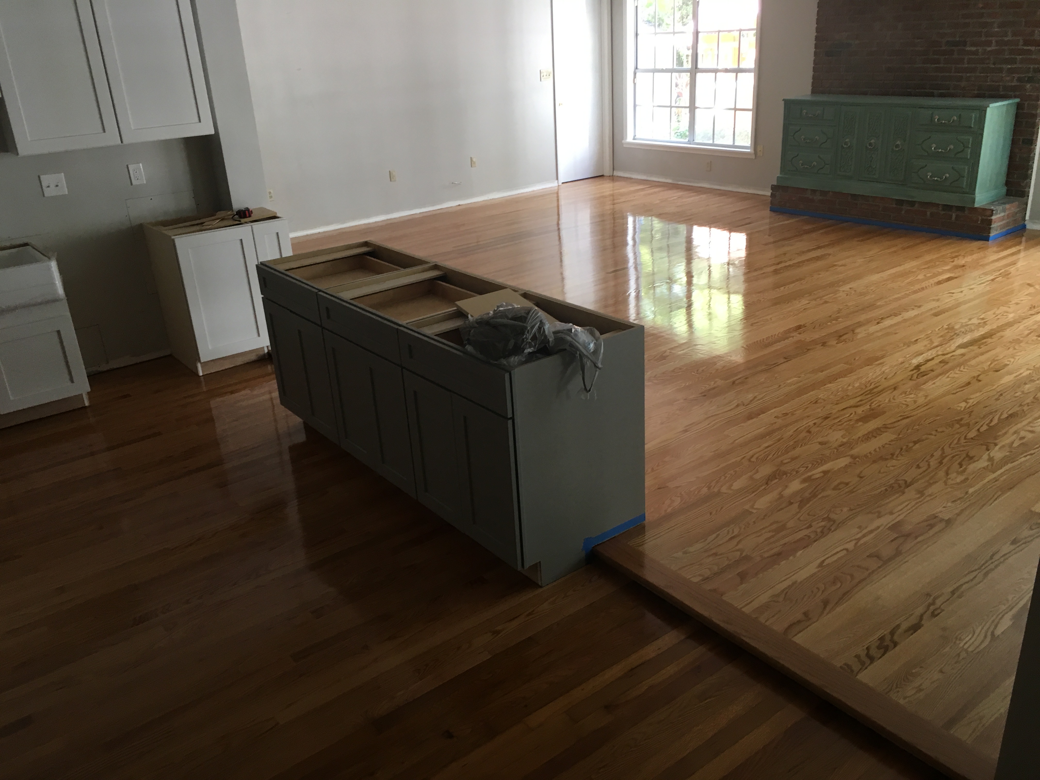 stain complete, color will darken