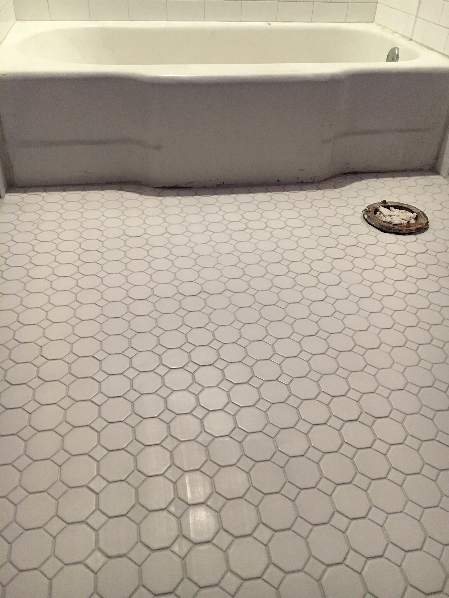 New floor tile installed