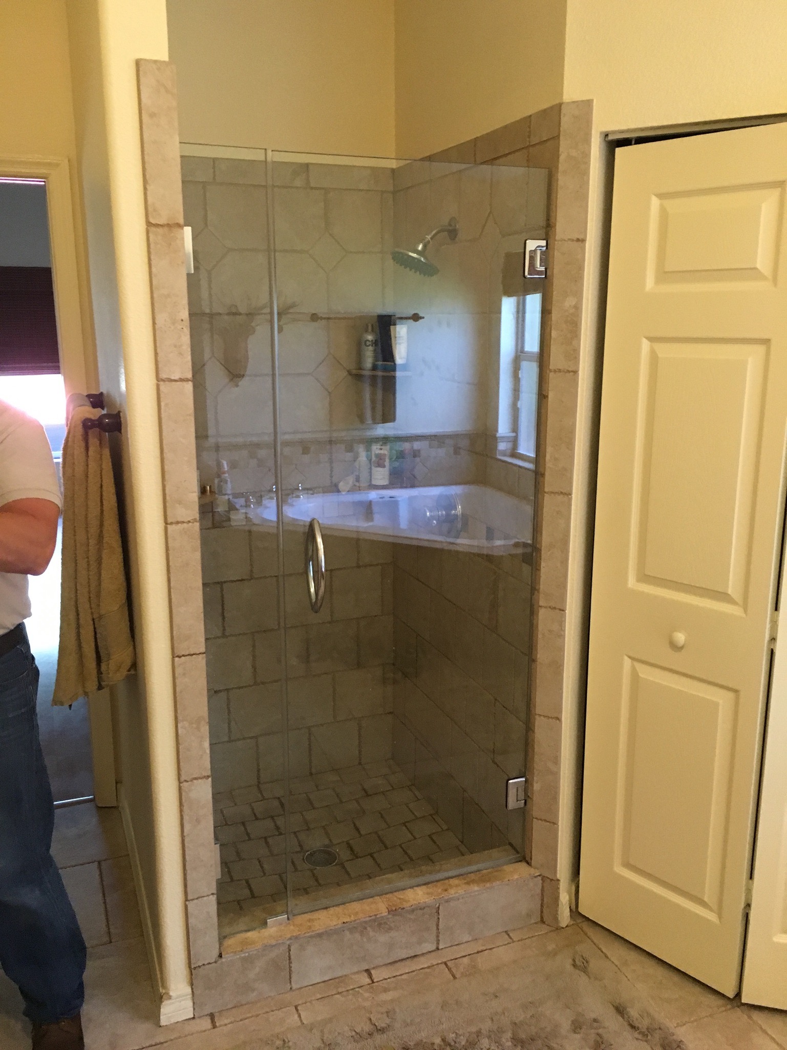 master shower before
