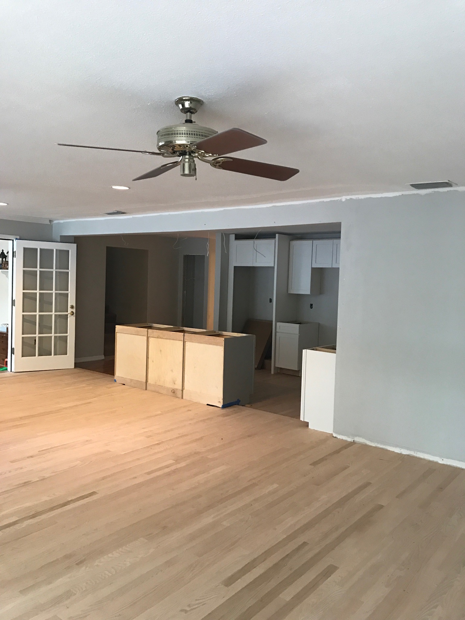 living room view of kitchen