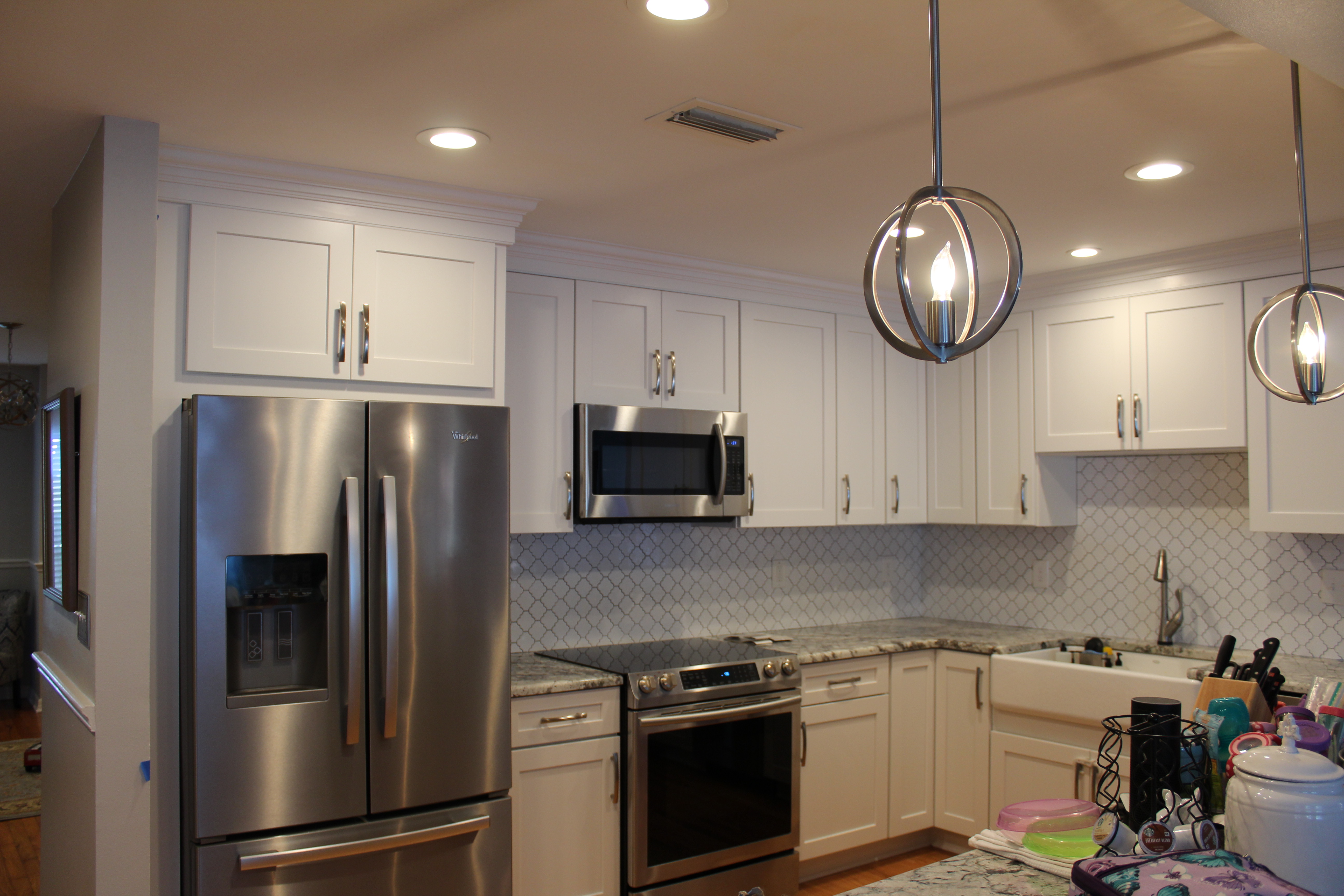 crown molding/fixtures installed