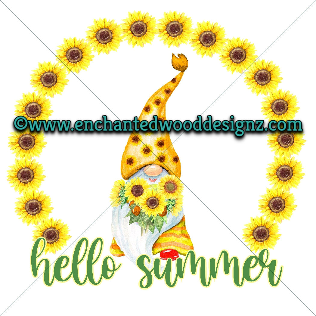 Hello Summer - Wreath board, Phone Grips, Mixed Media Round