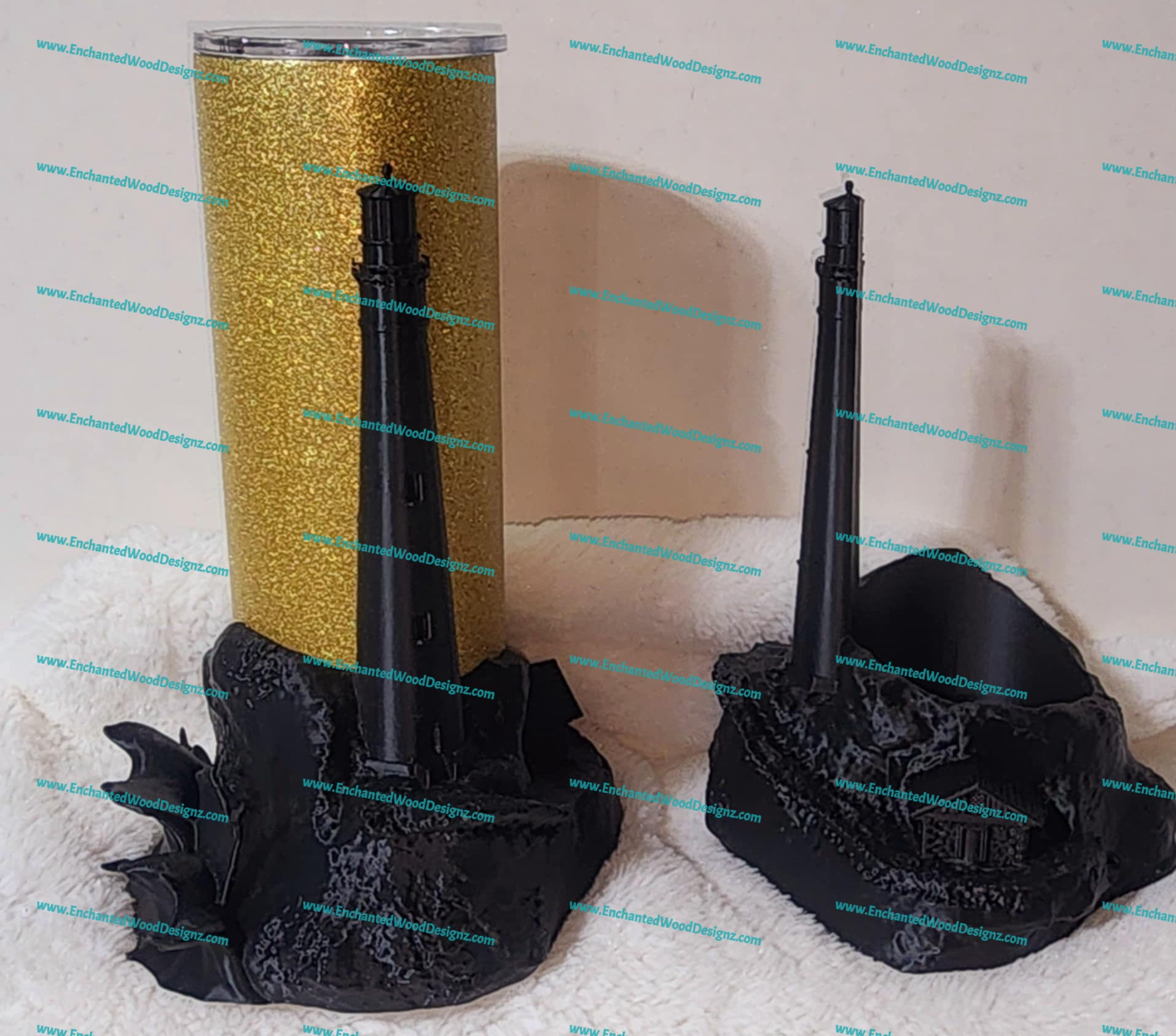 Lighthouse - Ocean Tumbler hugger-Candle holder