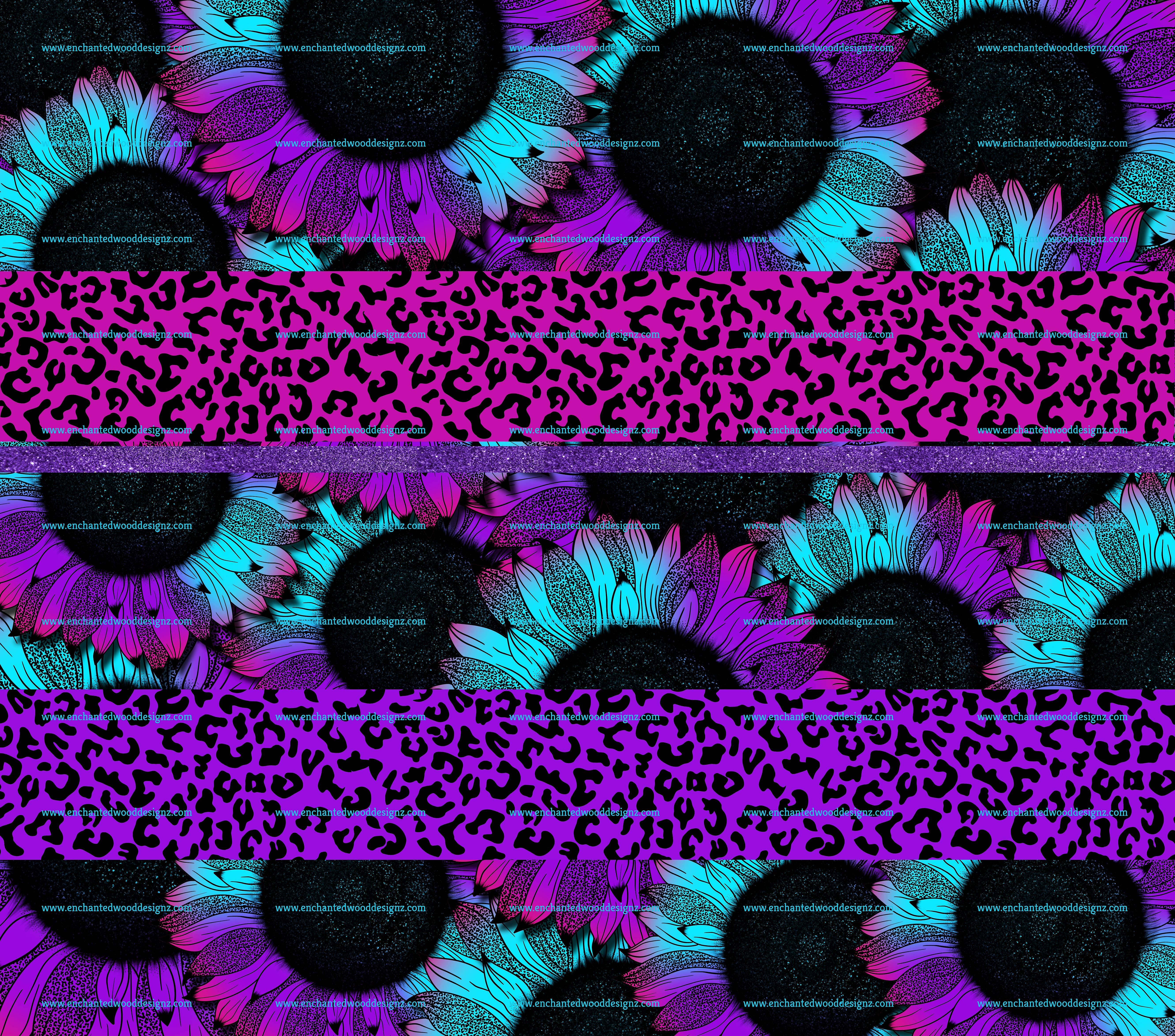 Sunflower & Cheetah 10x10 wrap