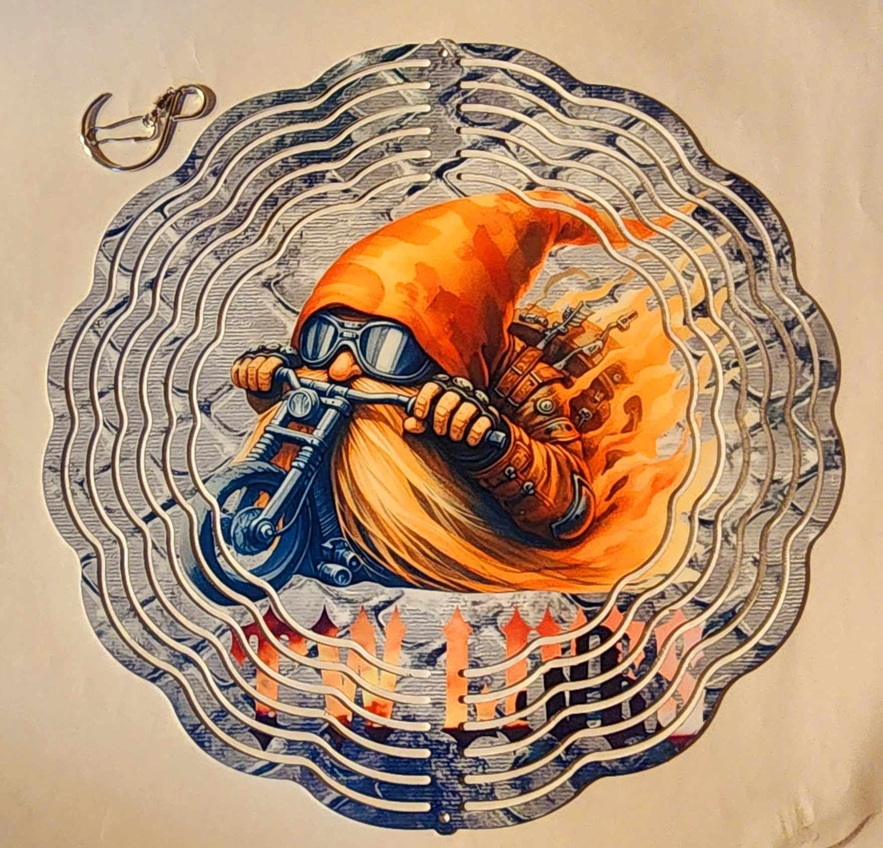 Orange Gnome - TW Lives Wind Spinner