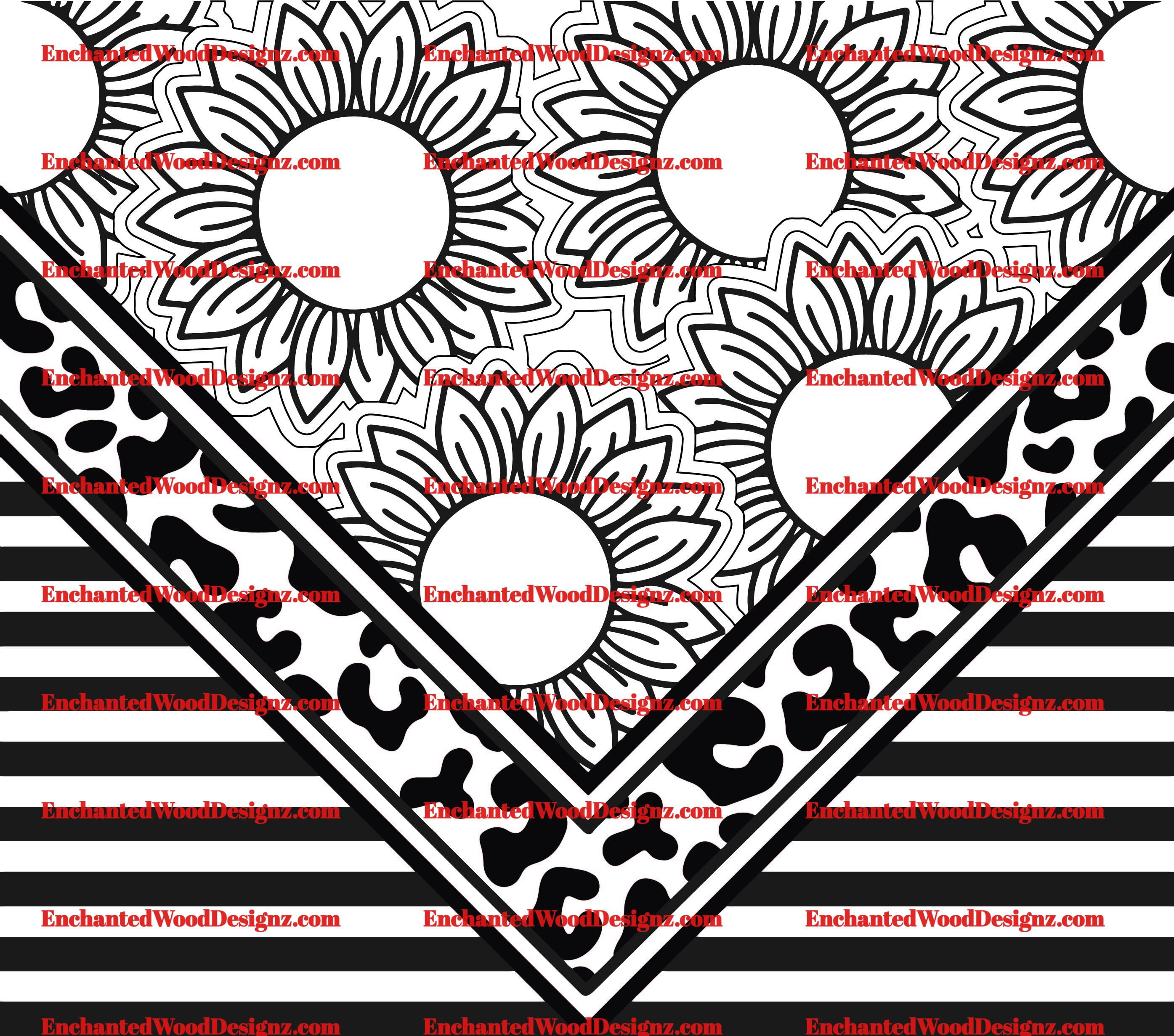 Sun Stripe V Glitter Burst - 3 layers