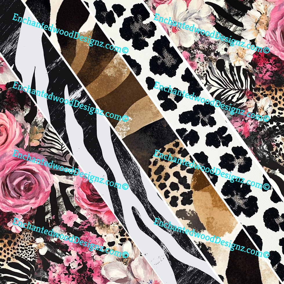 Rose animal Print Strips