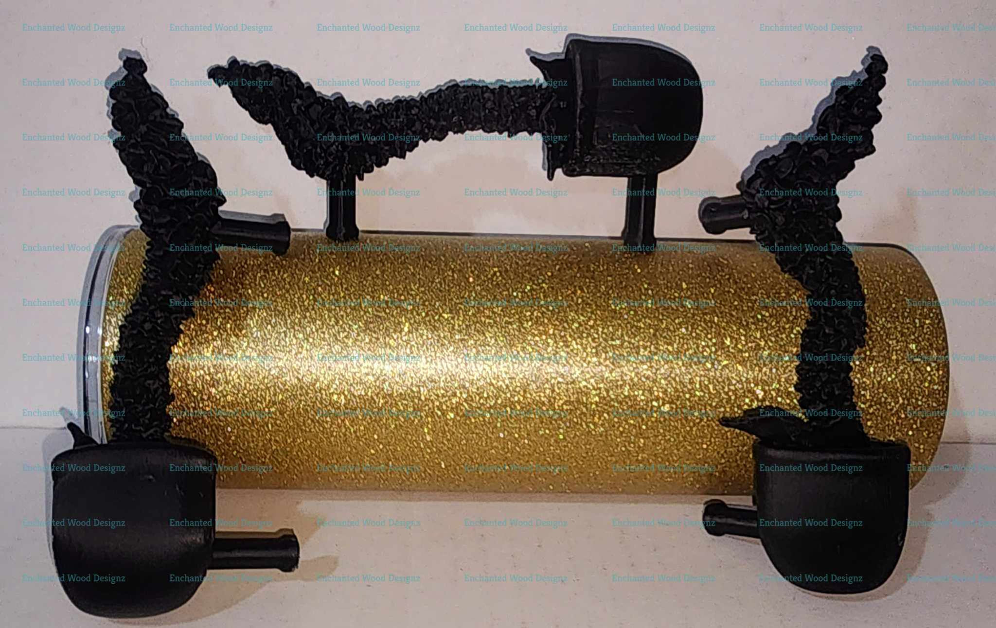 Coffee bean cup splash handle