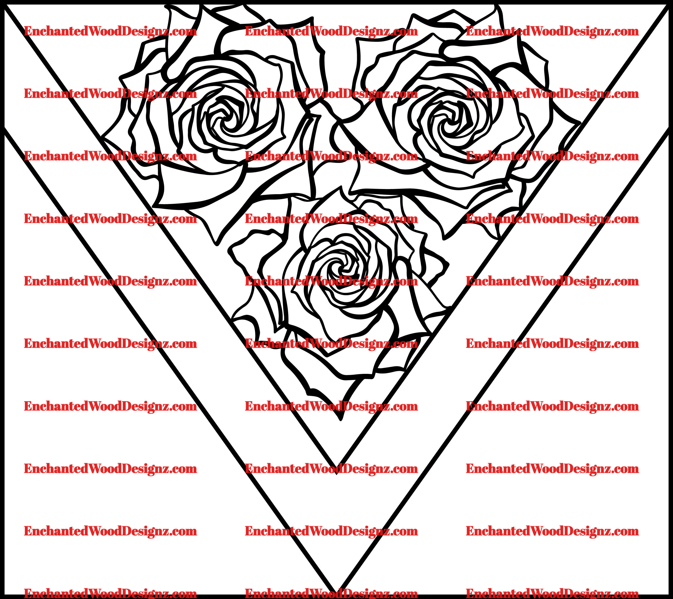 Rose V Split- 3 layers