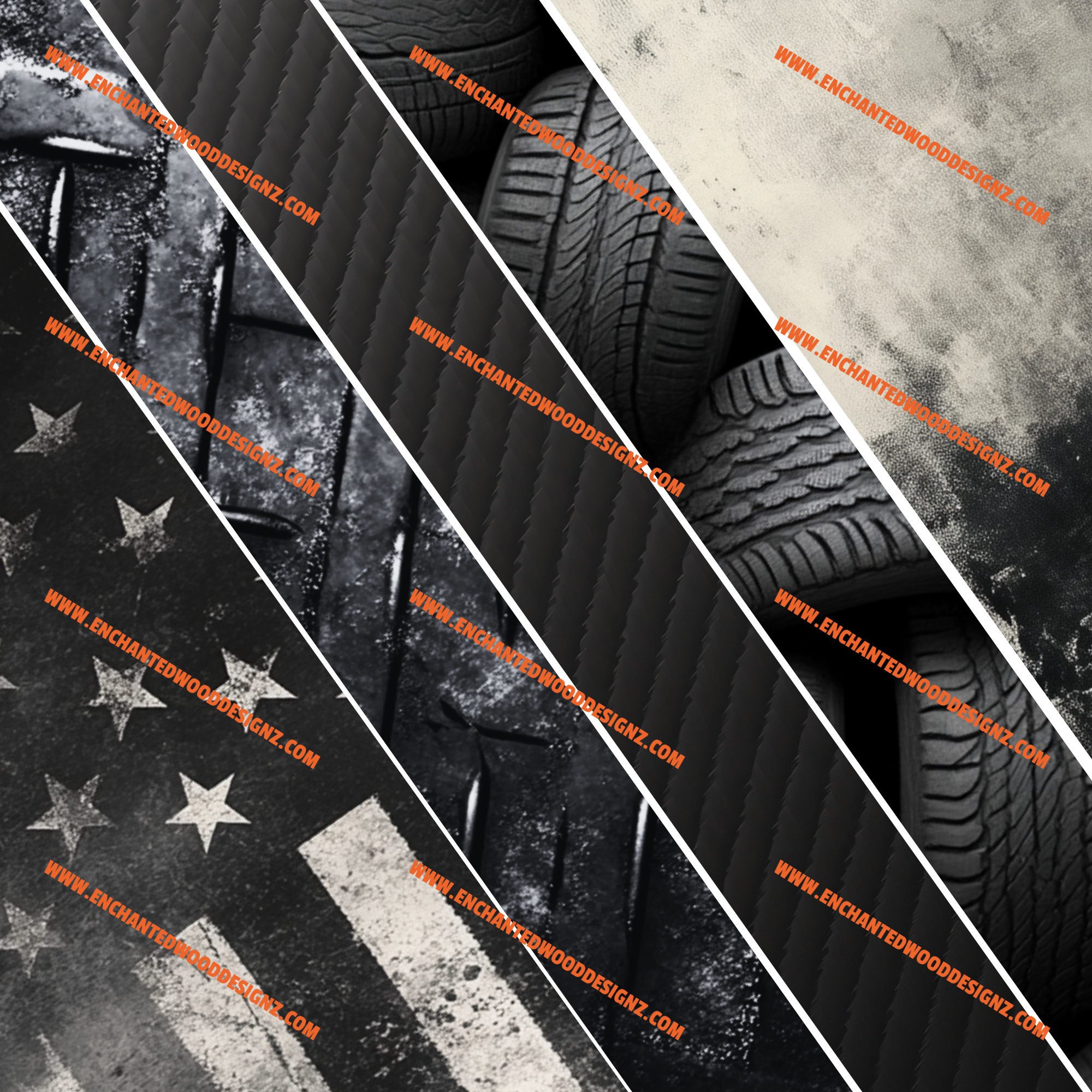 Flag - Tires - smoke 31 - Stripes vinyl