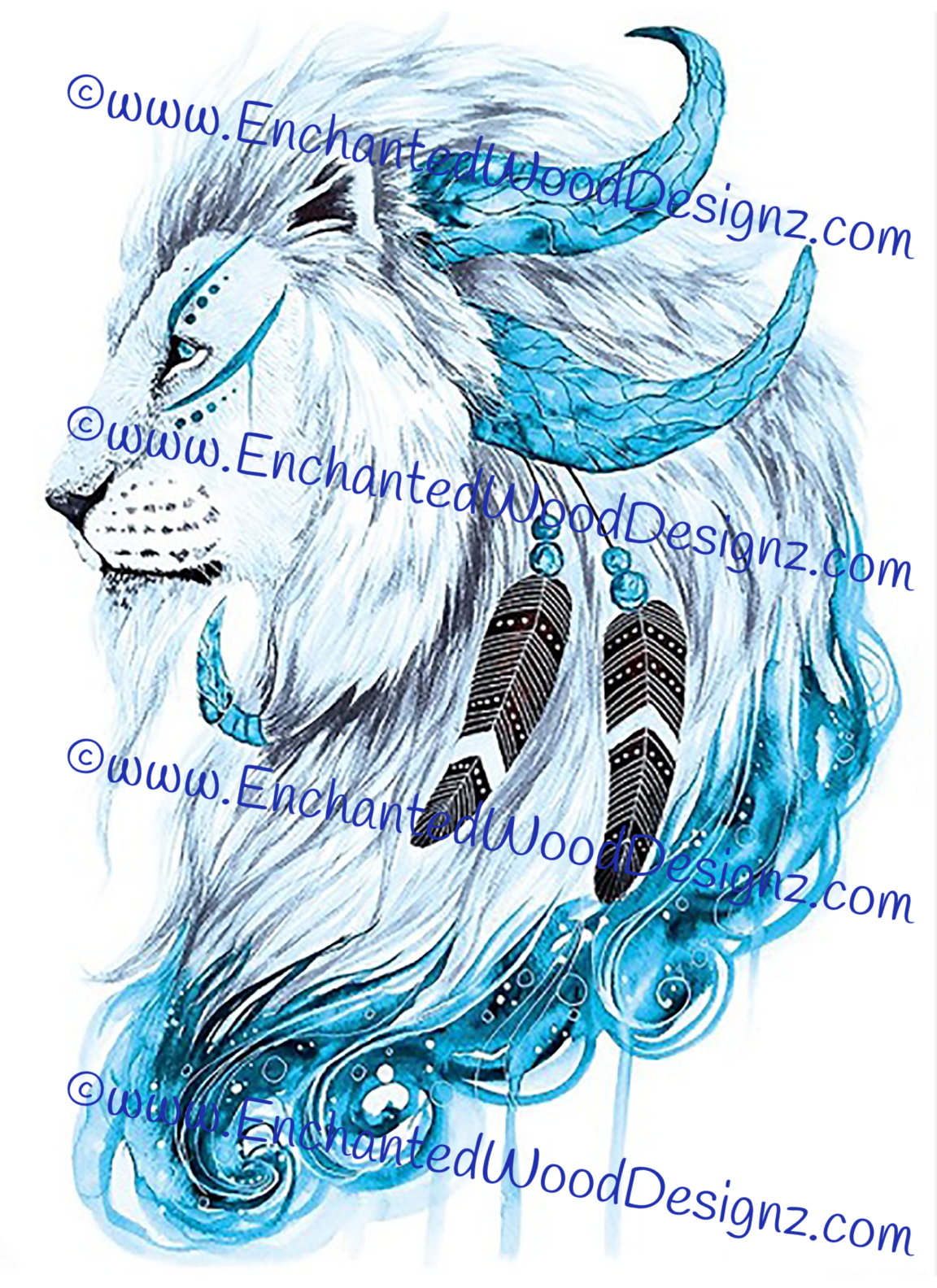 Boho Tribal Lion Simple Stick