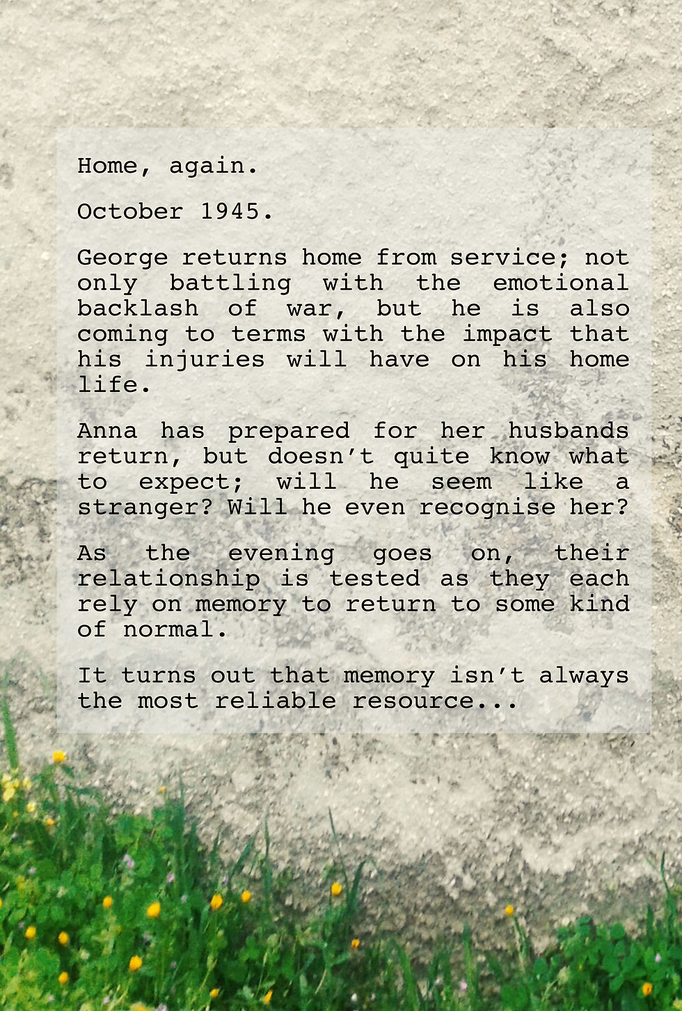 Thumbnail: “Home, again.” (Play Text)