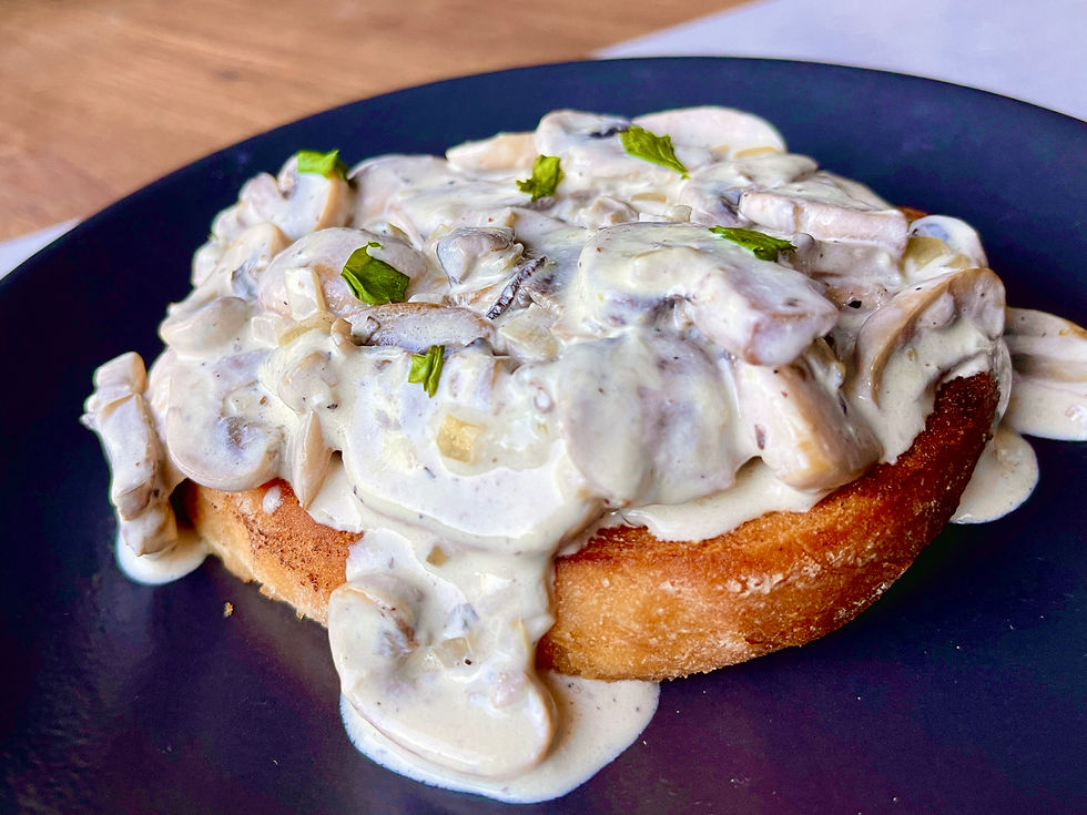 creamy mushroom toast