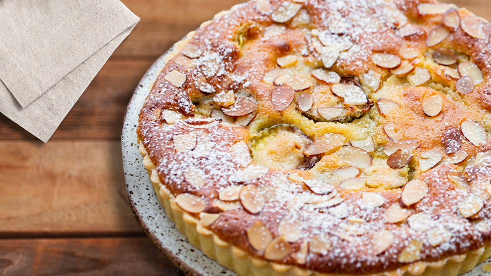 fig tart with almond cream