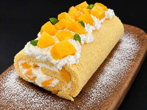 Mango Swiss Roll Cake