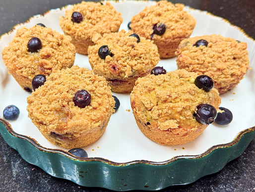 Blueberry Cheesecake Crumble Muffins