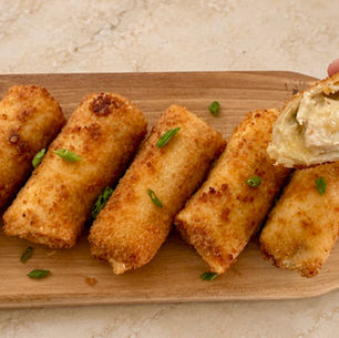 Crispy Creamy Chicken and Cheese Rolls
