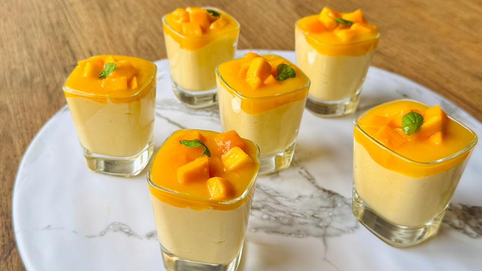 eggless mango mousse