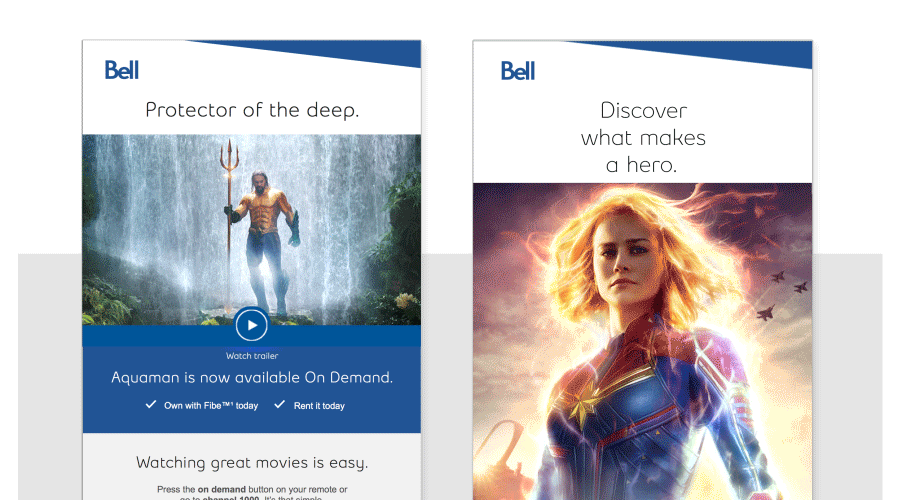 Bell TV On Demand Emails