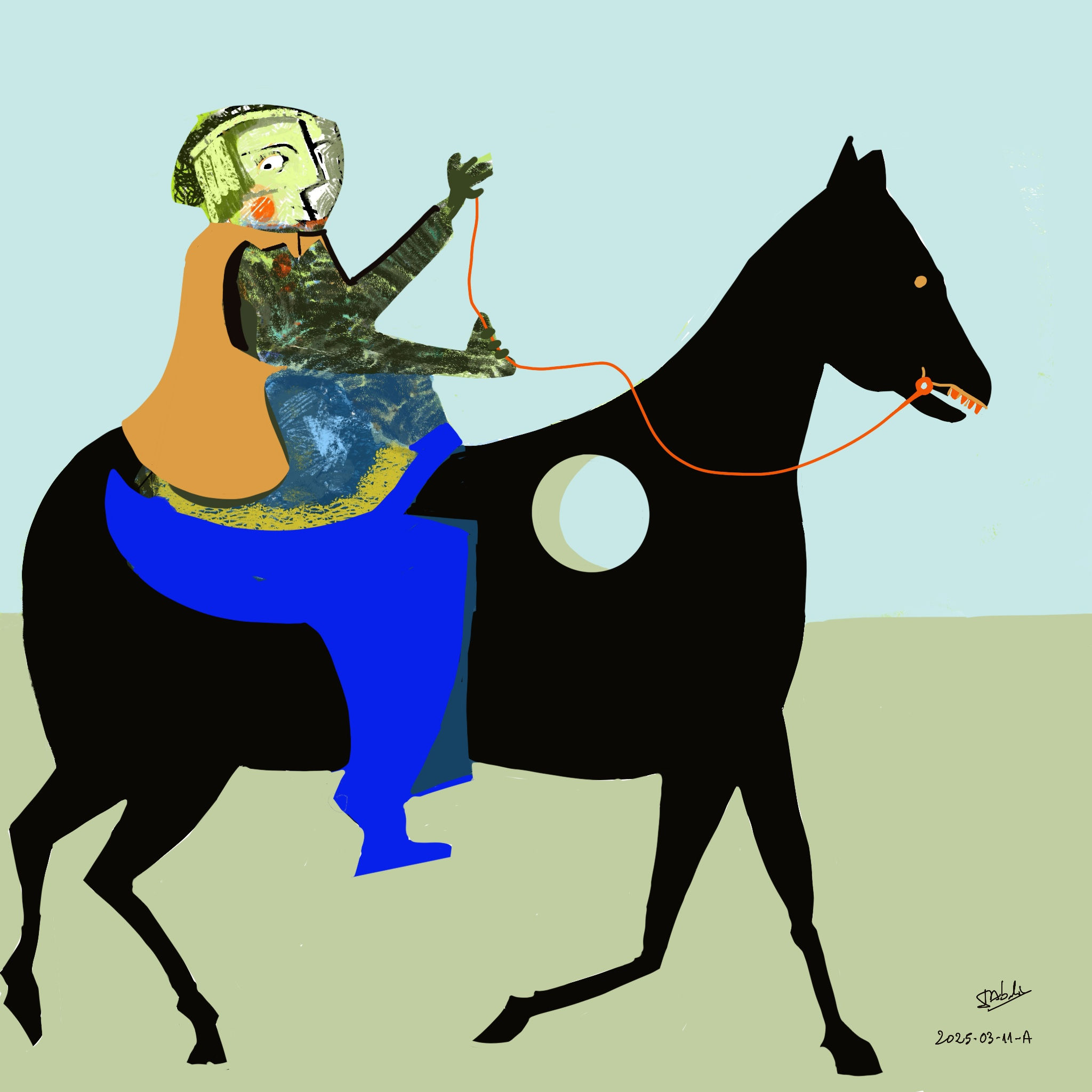 2025-03-11-A "Caballero a caballo"