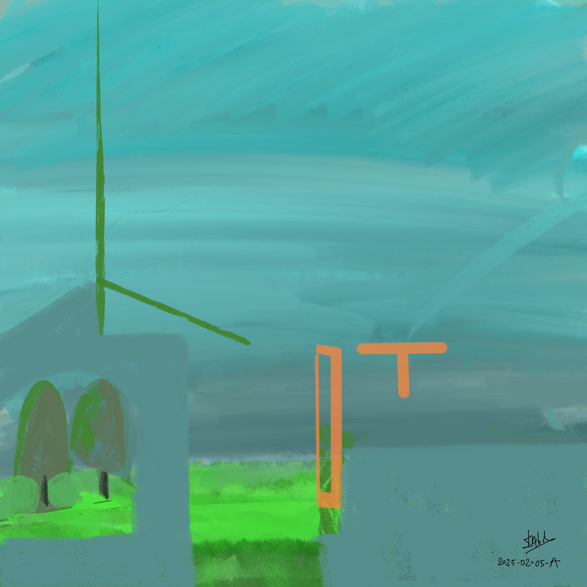 2025-02-05-C "Paisaje sobre fondo anterior"