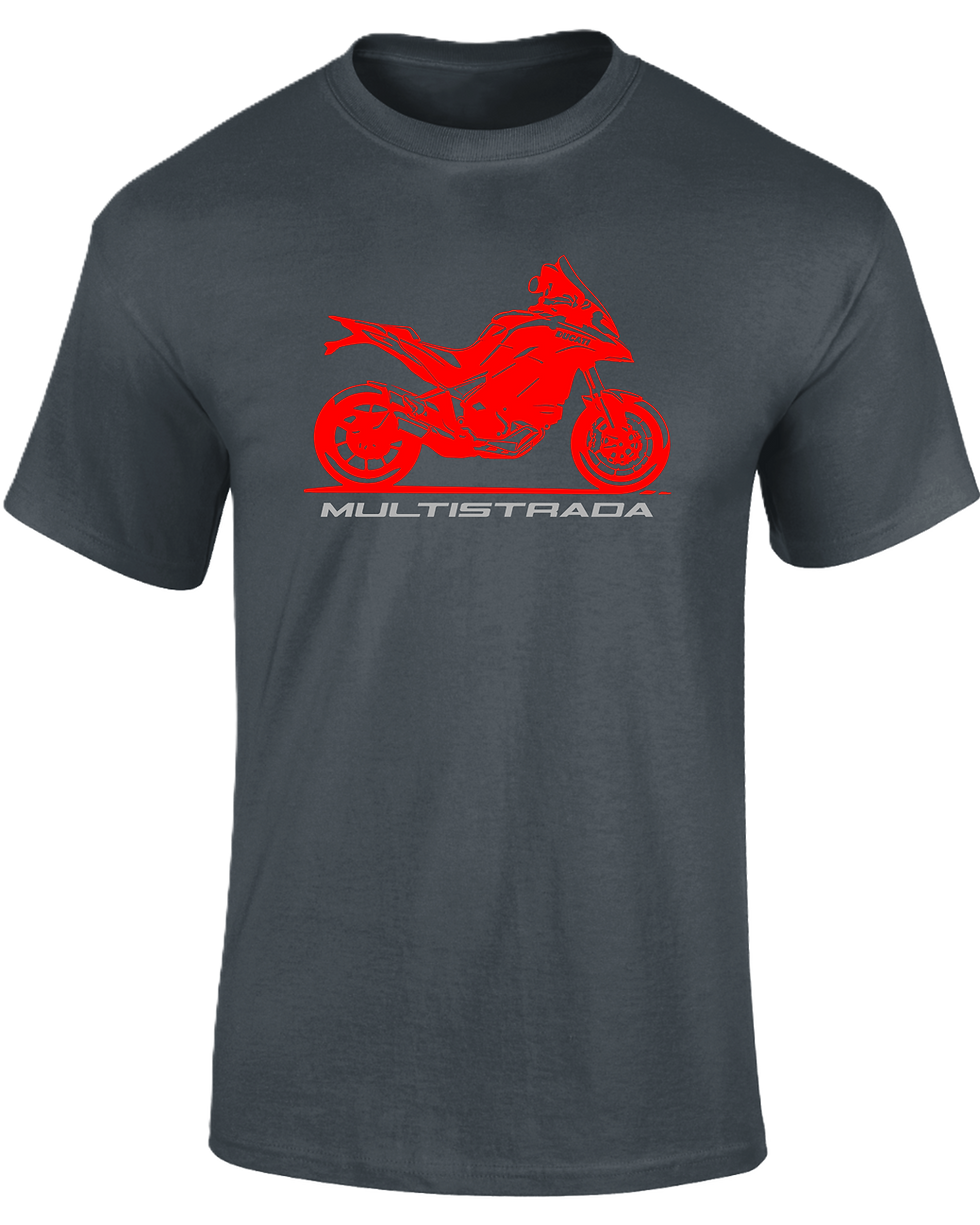 Thumbnail: Ducati Multistrada 1200/1260 Silouette T-shirt red bike