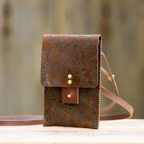 Pochette En Cuir De Vachette Avec Cordon - Dimensions 7x5,5 Pouces, Marron Sable, Pour Bijoux Ou Pièces