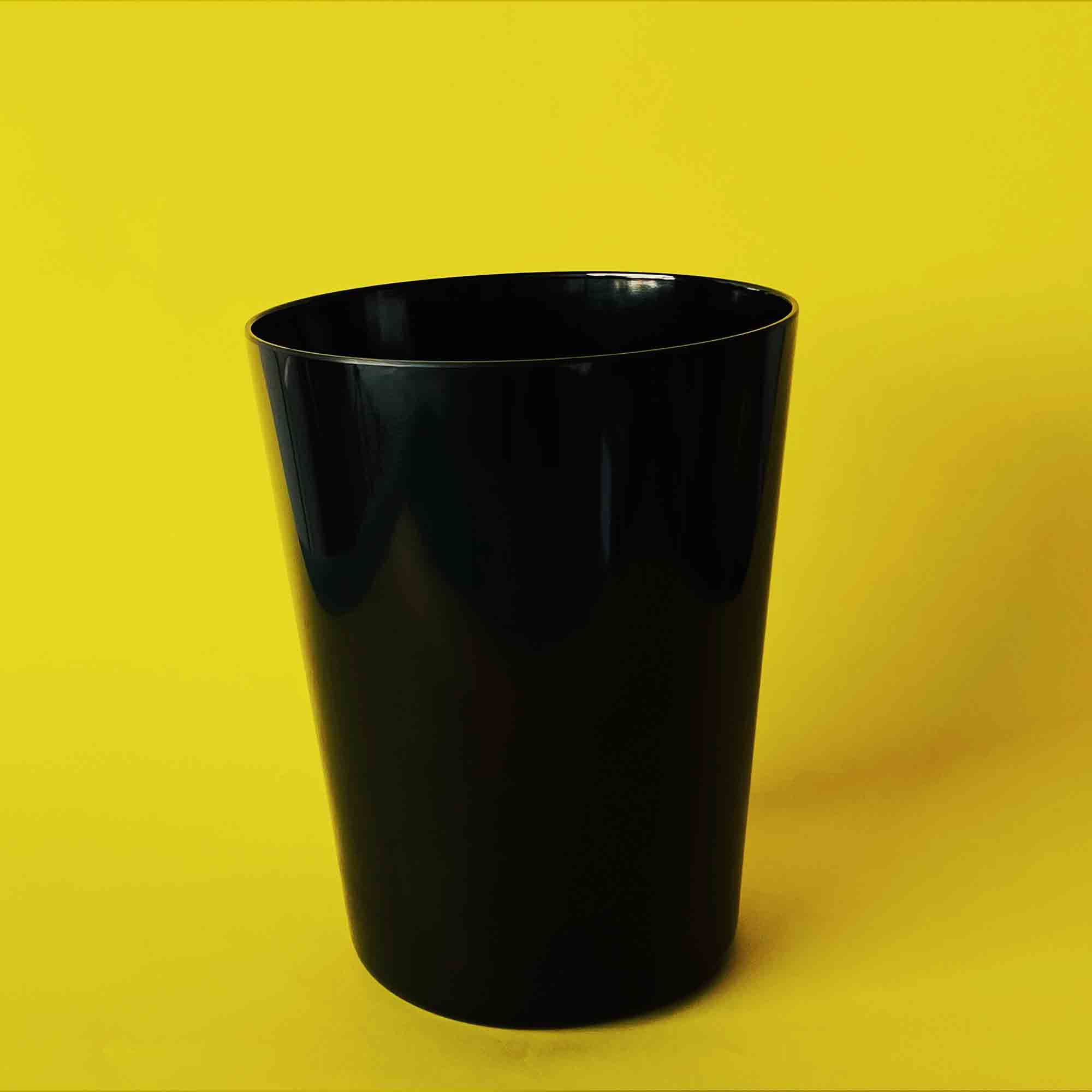 美耐皿圓形垃圾桶 - #6608-黑色