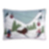 Alpine Scene Chalet Embroidered Rectangle Cushion