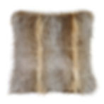 Siberian Wolf Faux Fur Cushion Full View
