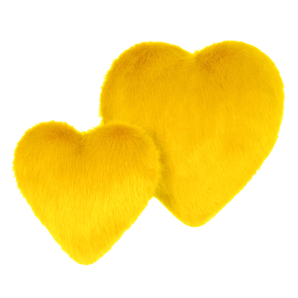 Canary Yellow Heart Cushion