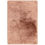Thumbnail: Plush Shaggy Plain Thick Pile Rug Blush Pink Top View