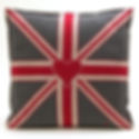 Union Jack Grey Square Cushion Front View