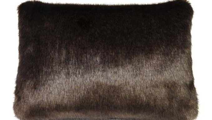 Treacle Faux Fur Rectangular Cushion