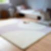 Canvas Pebble Beige 02 Geometric Retro Wool Rug Room View