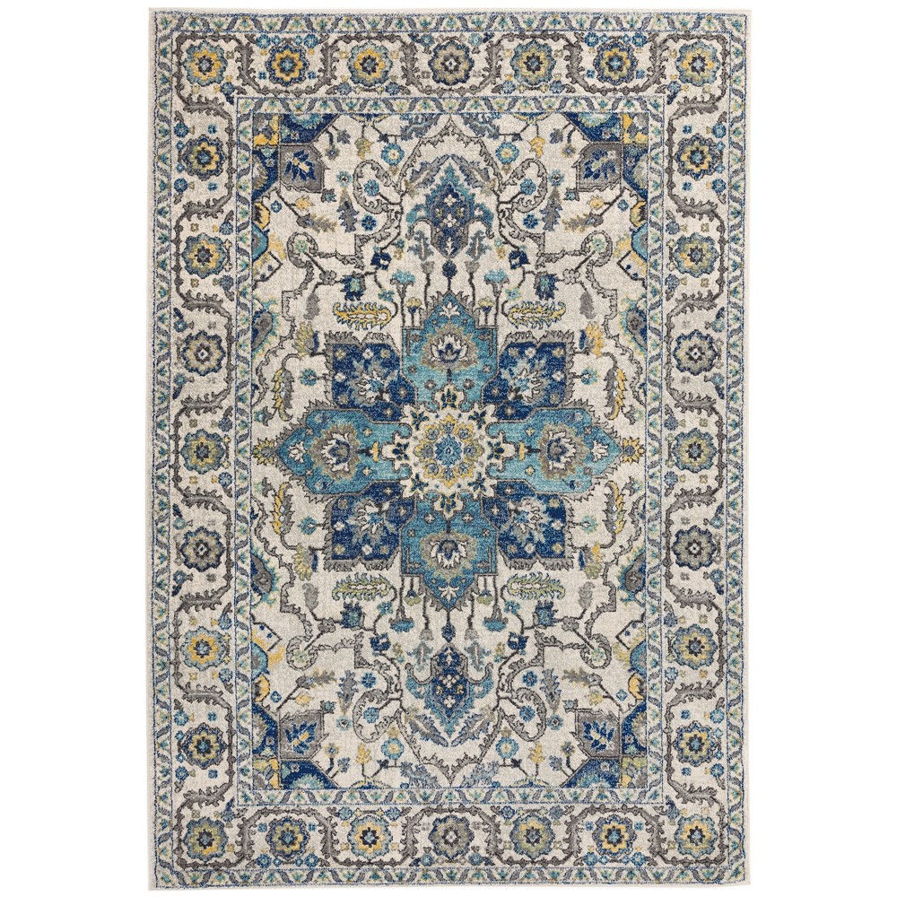 Nova Persian Medallion Rug Blue Top View
